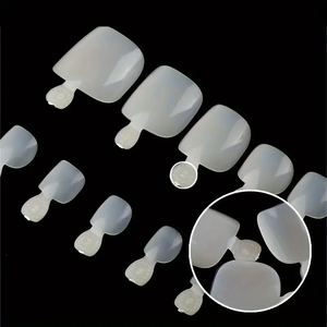 100 Uds puntas <span class=keywords><strong>de</strong></span> <span class=keywords><strong>uñas</strong></span> <span class=keywords><strong>de</strong></span> los <span class=keywords><strong>pies</strong></span> cuadrado corto cubierta completa acrílico Prensa <span class=keywords><strong>en</strong></span> <span class=keywords><strong>uñas</strong></span> <span class=keywords><strong>de</strong></span> los <span class=keywords><strong>pies</strong></span> <span class=keywords><strong>uñas</strong></span> francesas artificiales transparentes para mujeres Salón <span class=keywords><strong>de</strong></span> Arte DIY - Product Image 2