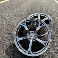 Jantes forgées chromées brillantes FHJ, design concave, 19 pouces, argent chromé, jantes V1, G37 Q50, jantes forgées