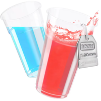 Vente en gros de gobelets jetables transparents en PP, gobelets à boisson transparents pour boissons froides, jus, café, soda, utilisation pour les fêtes et la restauration