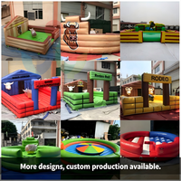 Matelas gonflable personnalisé pour fête en plein air Jeu de combat de taureaux d'équitation mécanique de rodéo gonflable pour enfants