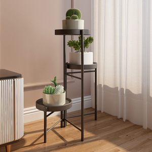 Support de Plante Métallique Pliant Simple pour l'Intérieur, Support de Sol pour Petites Plantes en Pot Vertes, Idéal pour l'Exportation Transfrontalière - Product Image 4