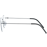 Gafas de titanio Borregls para hombre, nueva marca de diseñador, gafas redondas para mujer, ópticas, ligeras, coreanas, sin tornillos, modelo 85885