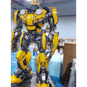 Bán buôn lớn sắt Marvel Bumble Bee tượng Cinema 4S công viên chủ đề cửa hàng trang trí nội thất với ánh sáng LED Transform ER điêu khắc - Product Image 2