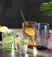 Ensemble de verres à boisson de qualité supérieure, 10.5 Oz, 6 couleurs, en acrylique, gobelet en plastique, gobelets à eau, lavable au lave-vaisselle