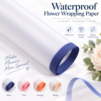 Papier d'emballage floral multicolore personnalisé, résistant à l'eau et aux déchirures, pour bouquets de fleuristes