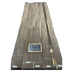 วอลเปเปอร์ไม้แผ่นบาง 0.5 มม. เกรด AAA สีดำ ลายไม้ซิริโคเต้ สำหรับเฟอร์นิเจอร์และโรงแรม วีเนียร์ไม้ซิริโคเต้ธรรมชาติ - Product Image 1