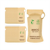 Sac à urine jetable compostable en PE avec fermeture éclair, toilettes d'urgence pour voiture en cas de congestion routière, pour femmes enceintes