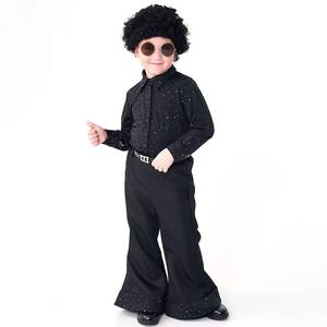Costume de disco des années 70 pour Halloween, paillettes, style hippie, rétro, vintage, pour chanteur, spectacle sur scène, défilé, paillettes, cosplay, fête de carnaval - Product Image 4