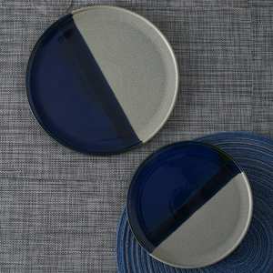 Platos de Cerámica Modernos LovingHome en Azul y <span class=keywords><strong>Gris</strong></span>, <span class=keywords><strong>Vajilla</strong></span> para el Hogar, Restaurante, Ramadán, Decoración de Mesa - Product Image 1