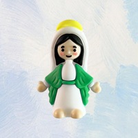 Figurines miniatures de la Vierge Marie DAMAI, cadeaux religieux classiques, décorations pour les œufs de Pâques, cadeaux de baptême, plastique imperméable