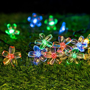 Flor LED cadena luces al aire libre flor de cerezo solar cadena jardín luz al aire libre decoración cereza Festival luces - Product Image 3