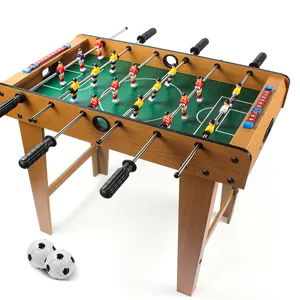 Mini brinquedos esportivos de madeira, mesa portátil de futebol em madeira