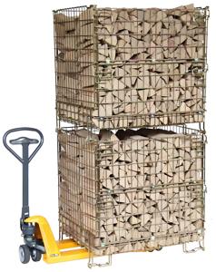 Châu Âu gấp dây lưới <span class=keywords><strong>container</strong></span> kim loại thép có thể gập lại lưu trữ Pallet cho chai rượu vang hàng hóa & Thiết bị lưu trữ - Product Image 5