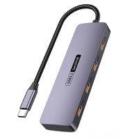 Hub USB3.2 Gen2 Type-C 4 ports en alliage d'aluminium de haute qualité avec vitesse de 10 Go, accessoire informatique quatre-en-un en stock