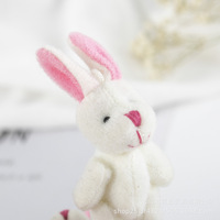 Mini Conejo de Peluche Articulado de 6CM, Relleno de Algodón, Decoración para Casa de Muñecas, Figura de Animal Flexible, Regalo Promocional