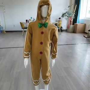 Kerstkostuum voor kinderen met capuchon, peperkoek-cosplaykostuum voor jongens - Product Image 4