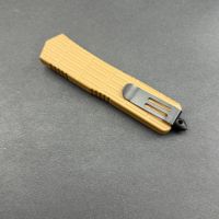 Couteau de poche à manche noir avec lame à double tranchant d'usinage CNC 5CR15 lame de chasse pour couteau EDC en alliage de zinc extérieur