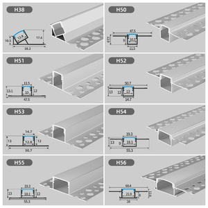 Bán Chạy nhất 1m, 2M, 3m thạch cao dẫn dải nhôm hồ sơ kênh Trần vách thạch cao Nhôm dẫn hồ sơ. - Product Image 5