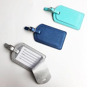Étiquette de bagage promotionnelle personnalisée avec logo E-myway en cuir PU respirant, durable, imperméable et anti-perte - Product Image 4