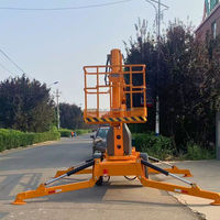 Nacelle élévatrice télescopique articulée pliable miniature montée sur camion, nacelle élévatrice d'occasion à vendre