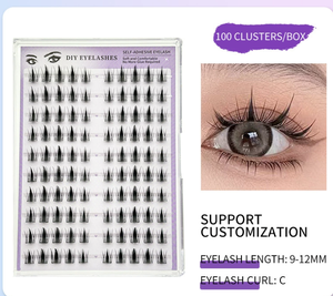 Aesphylash Handmade Synthetic Hair <b>Individual</b> <b>Lashes</b> Trays Eyelash Extensions Crisscross Style Reusable Fluffy Natural Soft - Product Image 3