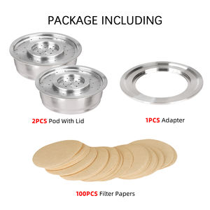 Lot de dosettes de café rechargeables compatibles avec les filtres à café Philip Senseo, 1 lot de capsules de poudre de café réutilisables avec papiers filtres - Product Image 2