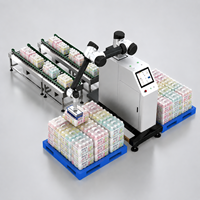 Sistema Robótico Automático de Paletización de Bolsas, Brazo Robótico Neumático para Alimentación de Cemento en Polvo y Manipulación de Materiales Químicos