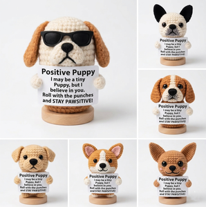 Mini drôle positif <span class=keywords><strong>Crochet</strong></span> animaux frappé produit positif <span class=keywords><strong>Crochet</strong></span> chiot écologique insigne de noël emblème textile artisanat - Product Image 2