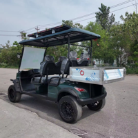 Voiture de golf électrique haute vitesse longue portée avec rétroviseur réglable et support de queue de club pour usage commercial