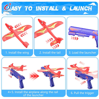 Avion planeur en mousse Chengji, cadeau interactif pour enfants, jeu de tir et de combat en plein air, lanceur d'avion portable