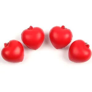مخصص شعار بو القلب على شكل كرات ضغط رخيصة السائبة البسيطة القلب الإجهاد الكرة