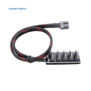 Broches <span class=keywords><strong>Hub</strong></span> et câble d'alimentation pour ventilateur refroissement de CPU, 1 à 5 rangée 4, <span class=keywords><strong>Molex</strong></span> TX4 PWM, longueur cm, adaptateur/séparateur pour étui et chassis - Product Image 1