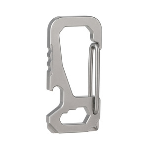 Titanium alloy keychain, multi-functional waist buckle, EDC <b>car</b> <b>key</b> <b>ring</b> pendant, bottle opener, screwdriver keychain. - Product Image 1