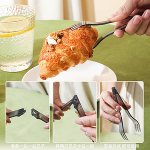 Ensemble de fourchettes à fruits créatives, 1 à 20 pièces, fourchettes à dessert rondes de couleur unie, pour fête d'anniversaire, vaisselle pour enfants - Product Image 5