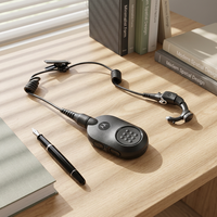 Headset Walkie Talkie Nirkabel Hitam NNTN8189 dengan Kabel Earphone dan Mikrofon 12 inci