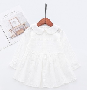 Camisa de Encaje Blanco Puro con Volantes para Niñas, Modelos de Primavera, Boutique de Encaje, Compras en Línea en India - Product Image 1