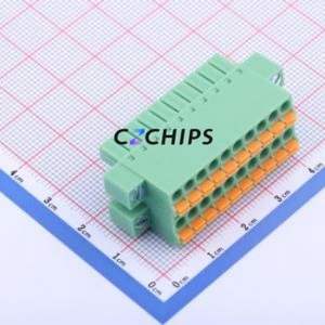 KF2EDGKNHM-3.5-2*10P Plug-in Terminal Block P=3.5mm Connector Male Plug Screw Fixing 2x10P 3.5mm - Product Image 1