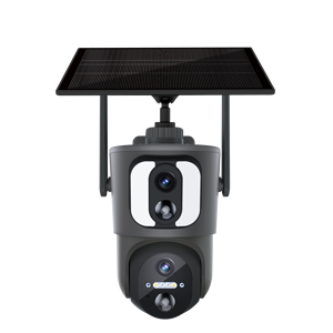 Chafon 360 độ kép Lens Dome CCTV năng lượng mặt trời Máy ảnh màn hình kép với Dual PIR phát hiện con người 4 gam Sim lưu trữ thẻ cho sử dụng ngoài trời - Product Image 2