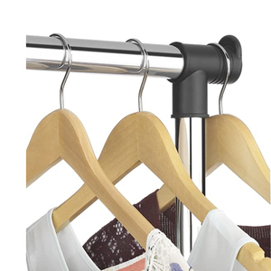 בד hanger לעמוד סיטונאי בגדים תצוגה מתגלגל מתגלגל מתכוונן באיכות גבוהה מתגלגל מתכוונן עם כרום - Product Image 5