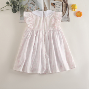 Abiti Estivi in Cotone con Stampa Animalier per Bambine, Stile <span class=keywords><strong>Chic</strong></span> con Colletto e Maniche a Sbuffo, Produzione ODM all'Ingrosso - Product Image 5