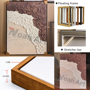 Décoration d'intérieur, toile 100% faite à la main, blanche, minimaliste, Wabi Sabi, abstraite, <span class=keywords><strong>peinture</strong></span> murale verticale en plâtre 3D, art moderne texturé - Product Image 4