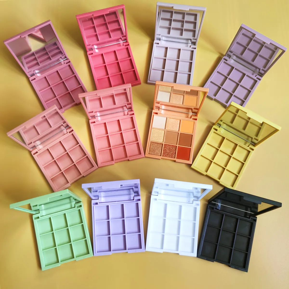 NEW wholesale no logo high pigment vegan cruelty free eye shadow palette shimmer matte glitter makeup eyeshadow palette