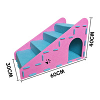 Rampe d'accès tout-en-un en feutre pour chats et chiens - Escalier d'aide au lit pour chiens âgés, détachable et lavable, pour usage intérieur