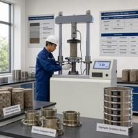 Automatic High Precision Uniaxial Compression Testing Machine Pavement Material Strength Tester UCS for Laboratory Equipment