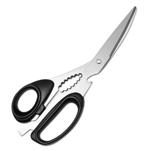 <b>Kitchen</b> <b>Scissors</b> Stainless Steel Black Straight Head Multi Functional For Seafood And Shellfish Home Use - Product Image 3
