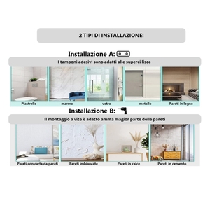 Mensole angolari per doccia senza foratura, set da 2, organizer adesivo in alluminio per bagno con ganci - Product Image 5