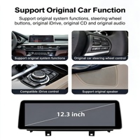 Radio para Auto con Pantalla HD de 12.3 Pulgadas, Navegación GPS, Cámara de Reversa y USB para BMW X5 F15 X6 F16, Montaje en el Tablero