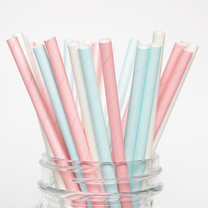 <b>Paper</b> Straws Solid Color White Black <b>Biodegradable</b> Disposable Party Use - Product Image 1