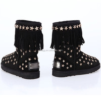Bottes de neige mi-mollet automne/hiver, tige en tissu thermique, doublure en fourrure pelucheuse, chaudes, confortables, semelle intermédiaire antidérapante en EVA