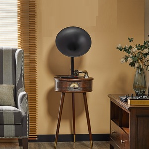 Gramophone rétro en bois Mvlody Factory, boîte à musique vintage antique, haut-parleur stéréo, tourne-disque, lecteur de disques vinyles, phonographe - Product Image 5